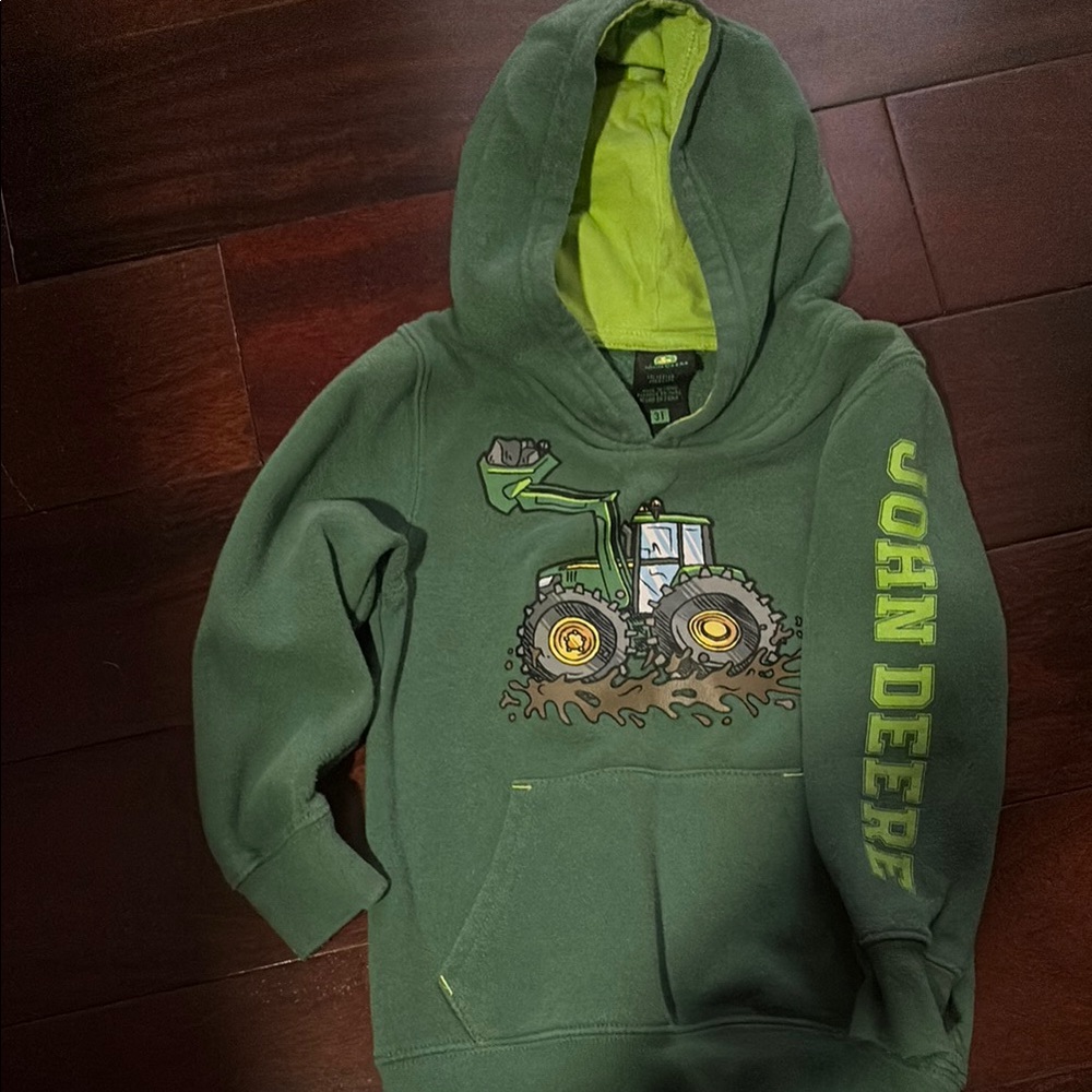 John Deere Green Hoodie with Tractor Design